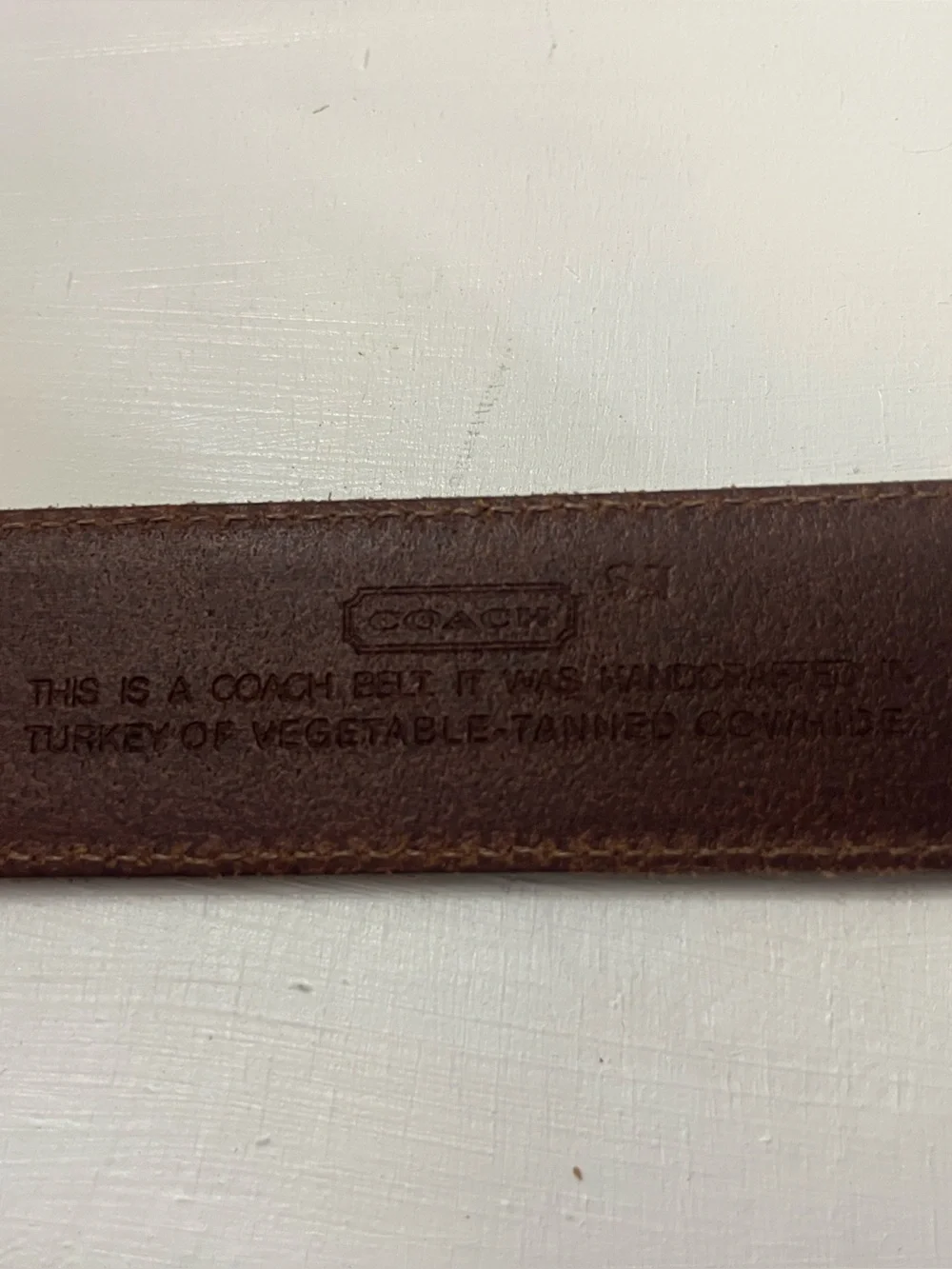 Coach Men's Leather Belt Size 38 Style 5927